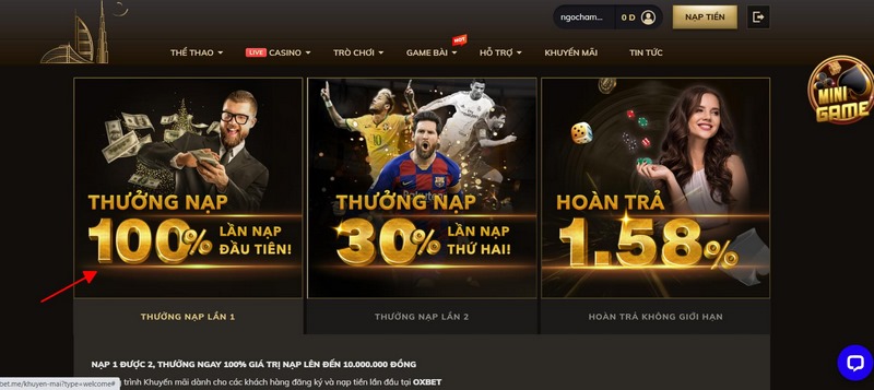Khuyến mãi OXBET - Thông tin tổng quan và lưu ý khi tham gia 1 Nạp Tiền Lần Đầu Sẽ Được Tặng Ngay 100% Giá Trị