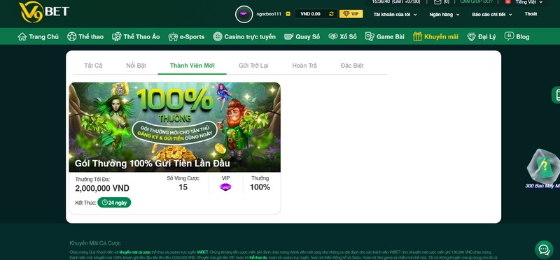 Khuyến mãi V9BET - Tổng hợp các chương trình mới nhất 1 Nhận Ngay 100% Giá Trị Tiền Gửi Cùng Cơ Hội Nhận Thưởng Hấp Dẫn